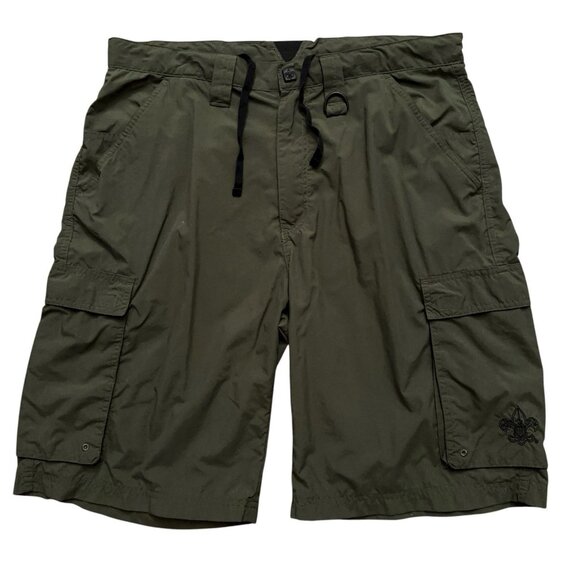 Boy Scouts of America Cargo Shorts Mens M Centennial Uniform Nylon Army Green - Picture 1 of 5